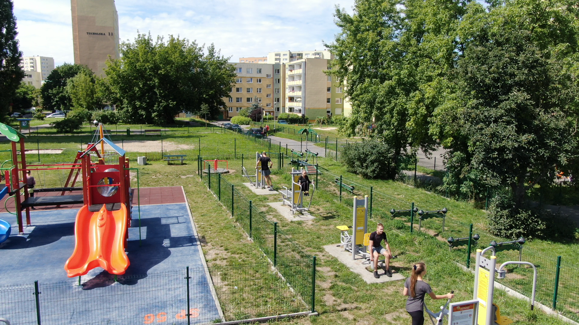Outdoor fitness equipment for cities and municipalities